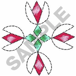 QUILT PATTERN - 4x4 tulip beginner-friendly embroidery design for festive table runners