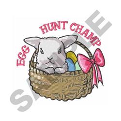Playful rabbit in a woven basket with colorful Easter eggs and a pink bow, perfect for festive celebrations.