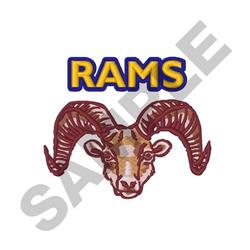 detailed ram machine digital embroidery pattern - Rams for decorative wall hangings