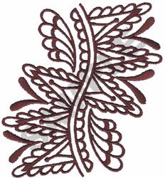 detailed leaf redwork machine embroidery pattern - Redwork Leaf Border for patchwork quilt blocks