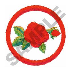 ROSE PATCH - 4x4 rose quick stitch machine embroidery design for Craft Projects
