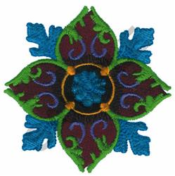 detailed leaf machine embroidery pattern - ROSETTE perfect for kitchen tea towels