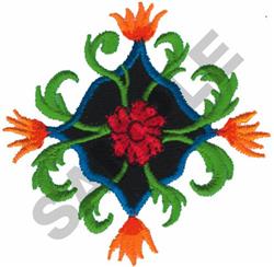ROSETTE - 4x4 leaf beginner-friendly machine embroidery design for kitchen tea towels