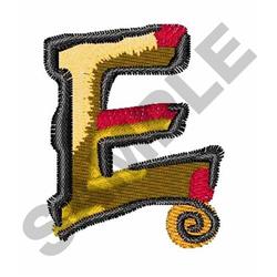beginner-friendly alphabet machine embroidery pattern - Rustic Alphabet E for Backpacks