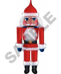 Santa Claus detailed machine embroidery - SANTA NUTCRACKER perfect for Gift Tags