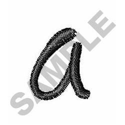 letter quick stitch machine embroidery - Script Letter a perfect for reusable tote bags