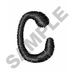 quick stitch letter machine embroidery pattern - Script Letter c for Decorative Pillows
