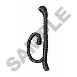 letter quick stitch machine embroidery - Script Letter d perfect for reusable tote bags