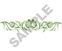 beginner-friendly border machine embroidery pattern - SCROLL BORDER for cute baby onesies