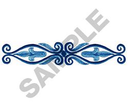 beginner-friendly border machine embroidery pattern - SCROLL BORDER for decorative wall hangings