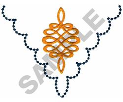 SCROLL COLLAR - 4x4 collar quick stitch embroidery design for decorative pillow covers