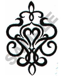 beginner-friendly scroll machine embroidery pattern - SCROLL for Fabric Doilies