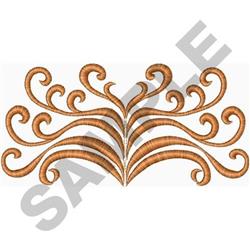 Scroll - 6x10 scroll detailed machine embroidery design for Kids Clothing