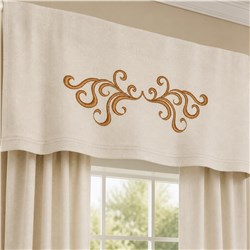 Scroll - 6x10 scroll detailed machine machine embroidery design perfect for Blankets