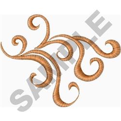 beginner-friendly scroll machine embroidery pattern - Scroll for reusable tote bags