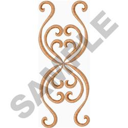 detailed scroll machine embroidery pattern - Scroll perfect for Table Settings