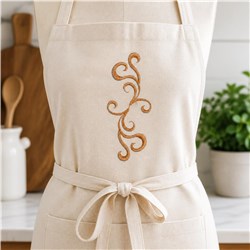 beginner-friendly scroll machine embroidery pattern - Scroll perfect for kitchen aprons