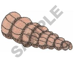 beginner-friendly seashell machine embroidery pattern - SEASHELL for kitchen tea towels