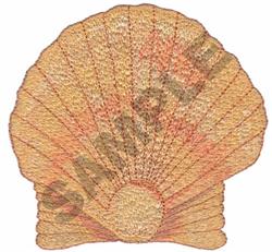 SEASHELL - 5x7 seashell detailed machine embroidery design for patchwork quilt blocks