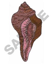 SEASHELL - 5x7 seashell detailed machine embroidery design for reusable tote bags