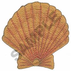 detailed seashell machine embroidery pattern - SEASHELL perfect for kitchen tea towels