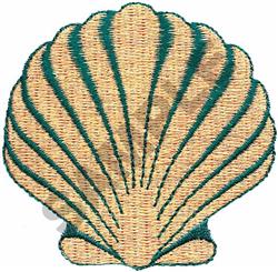 detailed shell machine embroidery pattern - SHELL perfect for reusable tote bags
