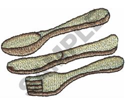 SILVERWARE - 4x4 silverware beginner-friendly embroidery design for kitchen aprons