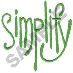 Text phrase 'simplify' in vibrant green, rounded letters, showcasing playful script style.