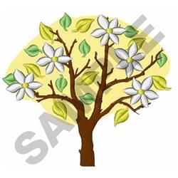 SPRING TREE - 4x4 tree detailed machine embroidery design for patchwork quilt blocks