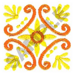 SQUARE SCROLL - 4x4 scroll beginner-friendly machine embroidery design for Wall Art