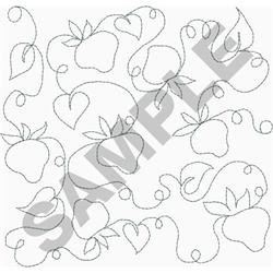 quick stitch leaf machine embroidery pattern - Strawberry Patch Medium Square for Dining Table Settings