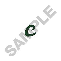 Stylish Script c - 4x4 script quick stitch embroidery design for Handkerchiefs