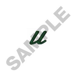 Stylish Script u - 4x4 script quick stitch embroidery design for Athletic Wear
