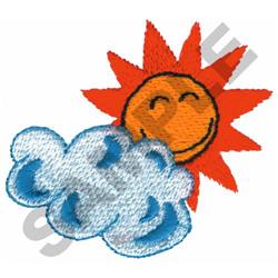 sunflower beginner-friendly machine embroidery - SUN & CLOUD for patchwork quilt blocks