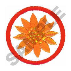 sunflower quick stitch machine embroidery - SUNFLOWER PATCH for cute baby onesies
