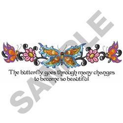 detailed butterfly machine embroidery pattern - THROUGH MANY CHANGES for patchwork quilt blocks