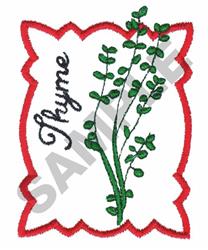 THYME - 4x4 leaf beginner-friendly machine embroidery design for kitchen tea towels