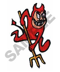 beginner-friendly devil machine embroidery pattern - TOON DEVIL for cute baby onesies