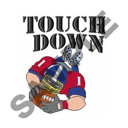Touch Down - 4x4 down detailed machine embroidery design for Football Jerseys