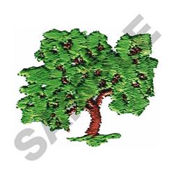 TREE - 4x4 tree quick stitch machine embroidery design perfect for kitchen aprons