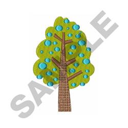 TREE - 4x4 tree detailed machine embroidery design perfect for kitchen tea towels