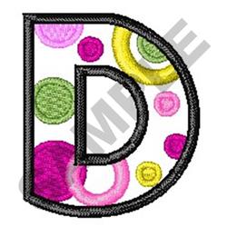 beginner-friendly case machine embroidery pattern - Upper Case D for reusable tote bags