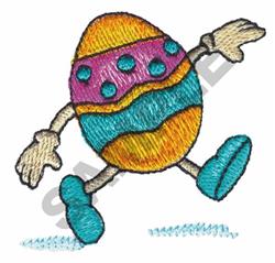 beginner-friendly easter Easter eggs machine embroidery pattern - WALKING EASTER EGG for Table Linens