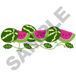 leaf detailed machine embroidery - WATERMELON PATCH perfect for patchwork quilt blocks