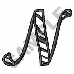quick stitch script machine embroidery pattern - Zebra Script N for kitchen tea towels