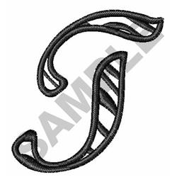 quick stitch script machine embroidery pattern - Zebra Script T for decorative pillow covers