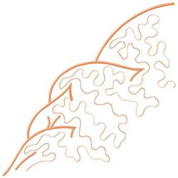 Abstract leaf design with soft curves and warm tones, perfect for quilting projects and elegant textiles.