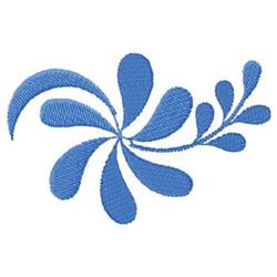 Abstract swirl pattern featuring smooth blue swirls and curved shapes, embodying modern elegance in quilting.