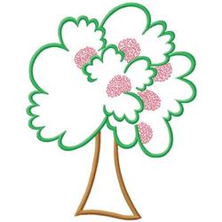 Apple Tree - tree beginner-friendly embroidery design for decorative pillow covers