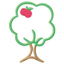 quick stitch tree machine embroidery pattern - Apple Tree for kitchen tea towels